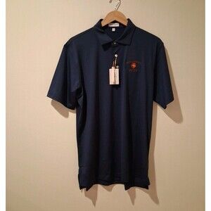 NWT Peter Millar Summer Comfort Polo Shirt Mens M Navy Blue Performance Golf